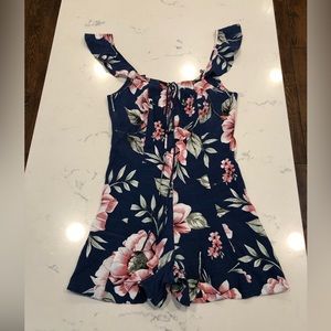 ASOS Floral Romper Shorts Cottagecore size 4